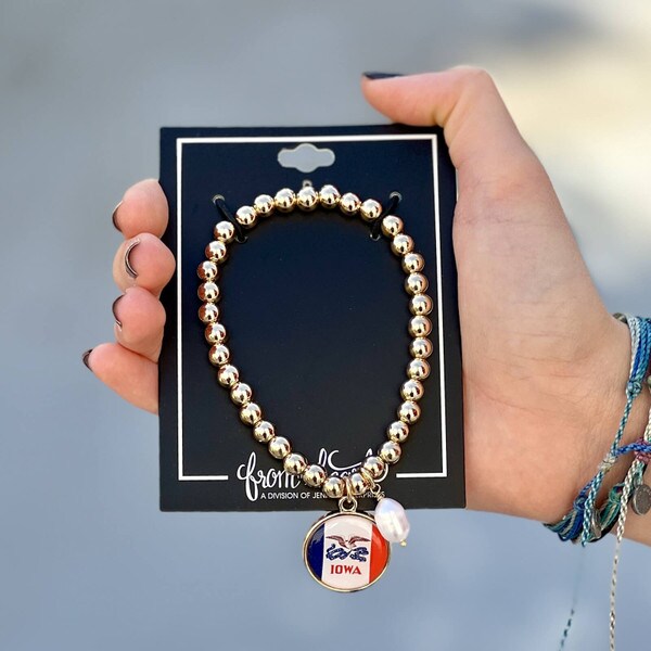 State of Iowa Diana Gold Bracelet